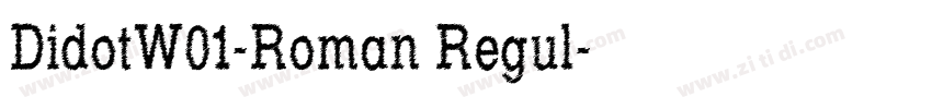 DidotW01-Roman Regul字体转换